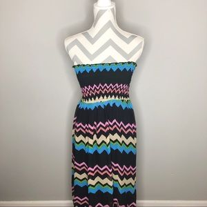 Colorful Chevron Maxi Dress